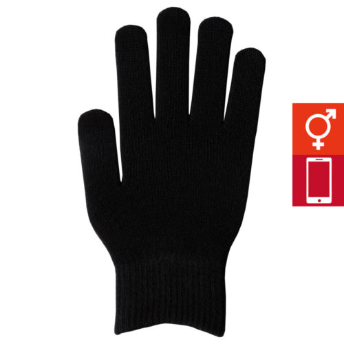 スマートカラー手袋 黒（男女兼用）
