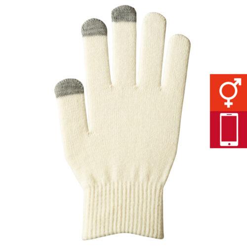 スマートカラー手袋 オフホワイト（男女兼用）