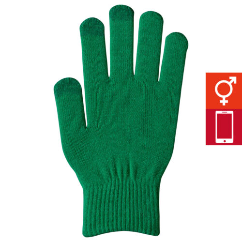 スマートカラー手袋 緑（男女兼用）